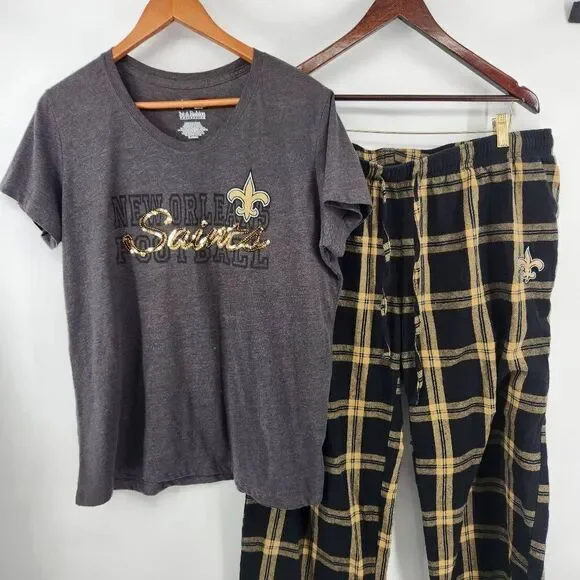 New Orleans Saints Sequin Football NFL Team Apparel Women's XL 1St & Fashion Col - Picture 2 of 12